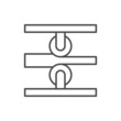 Metal rolling line outline icon