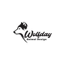 Side View Wolf Or Siberian Husky Logo Design Vector Graphic Symbol Icon Illustration Creative Idea