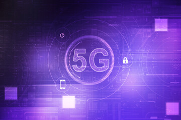 Poster - 2d rendering 5G Network 5G Connection