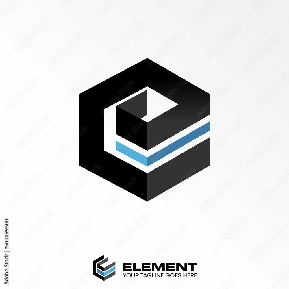 Letter or word GE or CE font in hexagon image graphic icon logo design ...