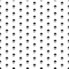 Poster - Square seamless background pattern from geometric shapes. The pattern is evenly filled with big black rain symbols. Vector illustration on white background