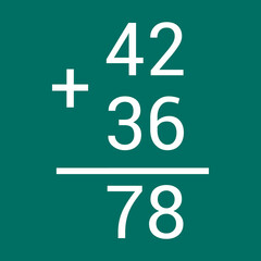 Sticker - double digit addition in mathematics