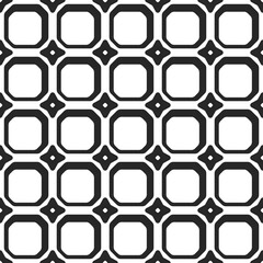 Poster - Seamless tile with cells. Vector with identical cells pattern. Simple vector white cells.