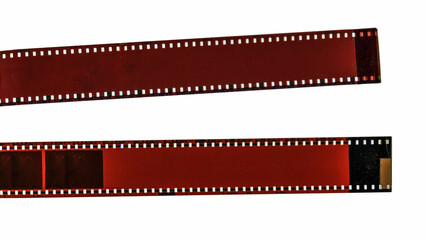 pair of photographic vintage negative films close-up