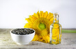 sunflower oil and sunflower seeds