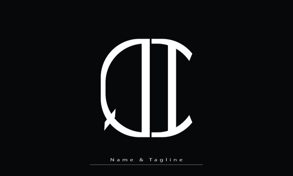 Alphabet letters Initials Monogram logo QI , IQ
