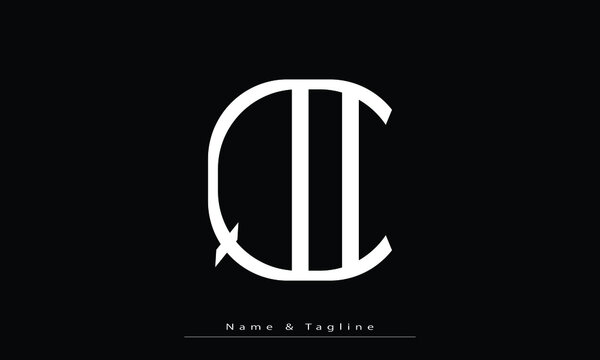 Alphabet letters Initials Monogram logo QI , IQ
