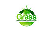 Illustration vector graphic of grass, lawn care, landscape concept logo design template