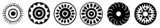 Fototapeta Dmuchawce - Petal circle decoration element on white isolated background.