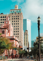 Wall Mural - city downtown MIAMI FLORIDA usa church buildings 