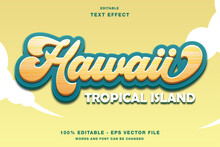 Hawaii Summer 3D Editable Text Effect