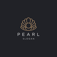 Wall Mural - Pearl logo icon flat design template 