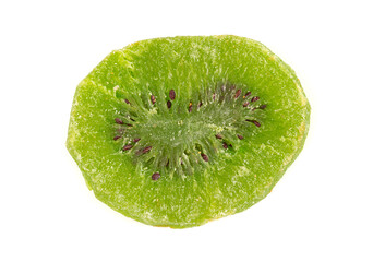 Wall Mural - Green Candied Kiwi Isolated on a White Background