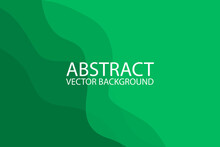Abstract Green Wave Background.Dynamic Shapes Composition. Vector Illustration