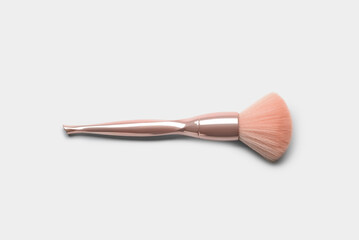 New makeup brush on white background