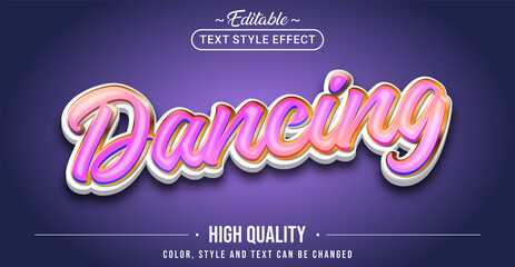 Poster - Editable text style effect - Dancing text style theme.