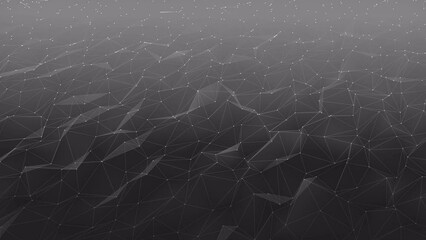 Polygon moving irregularly on a 4K black background.
