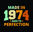 © IllustroHub - Birth Year Vintage Retro Typography T-Shirt Design