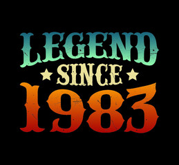 Birth Year Vintage Retro Typography T-Shirt Design