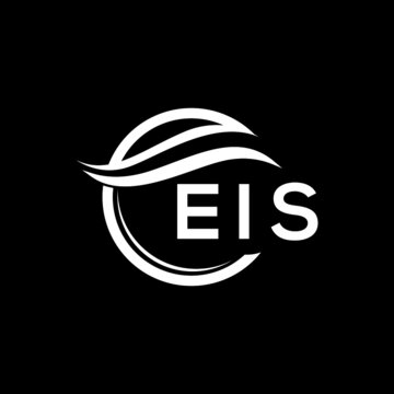 EIS letter logo design on black background. EIS  creative initials letter logo concept. EIS letter design.
