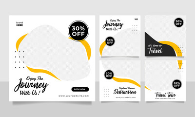 travel sale banner and social media post template