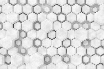 Wall Mural - wall design with cement textute. abstract background of hexgon. 3d rendering.