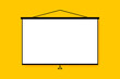 © NazArt - Empty projection screen, presentation board. Whiteboard mock up template for presentation, advertising, projects and conference. Vector illustration