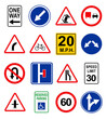 © New Africa - Set with different traffic signs on white background. Illustration