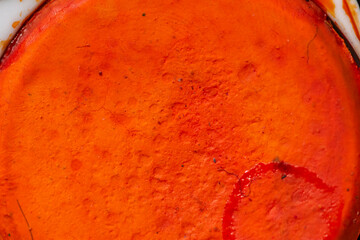Wall Mural - Close-up macro shot of beautiful vibrant watercolour pallete with plenty of texture and details