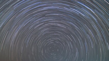 Wall Mural - 4k time-lapse video motion of beautiful star trails and space dust in the universe, long exposure on