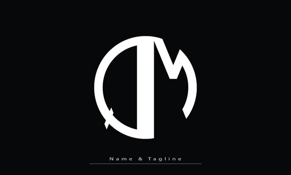 Alphabet letters Initials Monogram logo QM , MQ