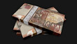 Kenya Shilling money banknotes pack 3d illustration