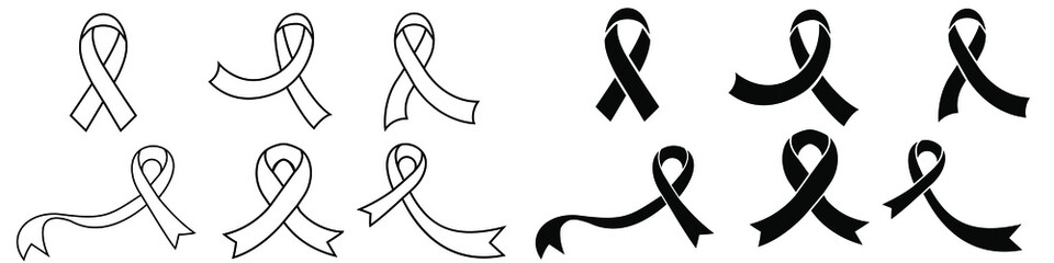 ribbon icon vector set. bow illustration sign collection. loop symbol.