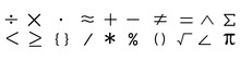 Math Icon Vector Set. Mathematical Calculations Symbol Illustration Collection.