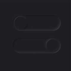 Poster - Neumorphism UI, slide bar set, neumorphic soft white slidebars with shadow for mobile app