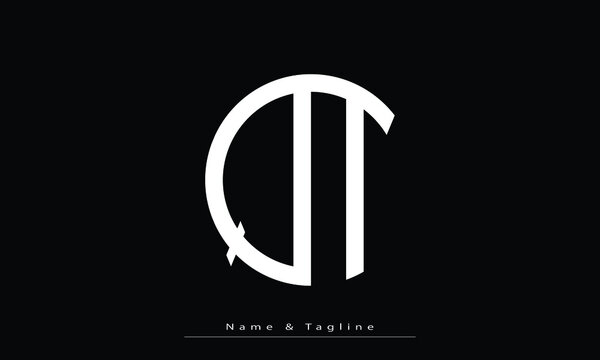 Alphabet letters Initials Monogram logo QT , TQ