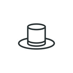 Vector sign of the top hat symbol is isolated on a white background. top hat icon color editable.