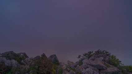 Wall Mural - time lapse video 4k motion.sunset and passing clouds doi luang chiang dao viewpoint, chiang mai. tha