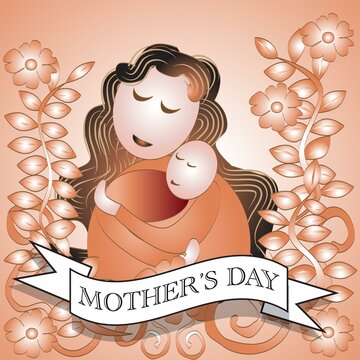 Mother Day Sign and Poster Vector Illustration