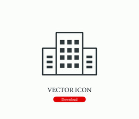 Poster - Headquarter vector icon. Editable stroke. Symbol in Line Art Style for Design, Presentation, Website or Apps Elements, Logo. Pixel vector graphics - Vector