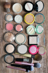 Wall Mural - Makeup products collection