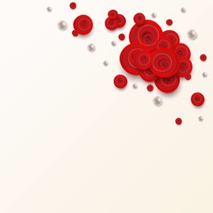 Sticker - Rose flowers placard wallpaper