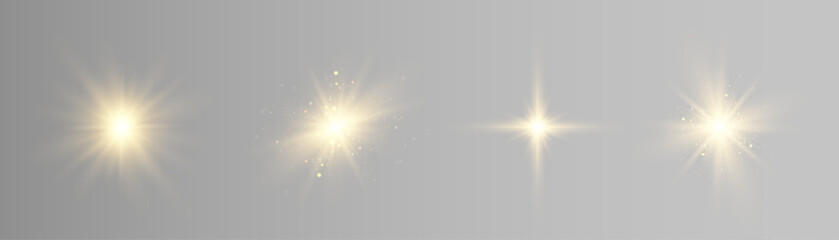 Leinwandbilder - Vector transparent sun light, lens flare special effect. Sun flare, abstract light effect
