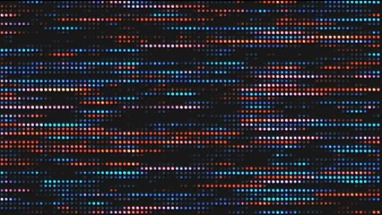 Poster - Animated mosaic background. Movement strips circles, dots. Glow particles. Television interference, noise. Moving digital energy lines. Fire and ice. Living maze. Business, computer games, website. 4k
