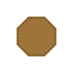 leather patch icon vector. leather pattern illustration sign. hat patch symbol or logo.
