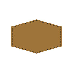 leather patch icon vector. leather pattern illustration sign. hat patch symbol or logo.