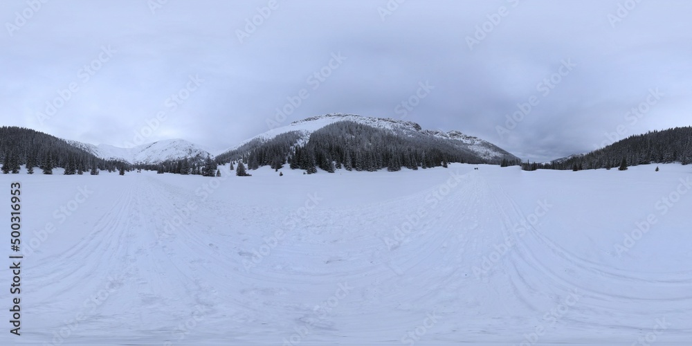 Tatra Mountains in Winter Snow 360 HDRI Panorama Stock Photo | Adobe Stock