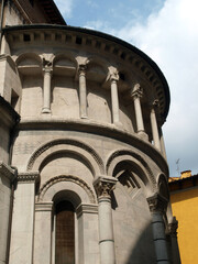 Wall Mural - San Michele in Foro church - Lucca , Tuscany. San Michele in Foro is a Roman Catholic basilica church in Lucca. It was built over the former Roman forum. It is dedicated to Archangel Michael.