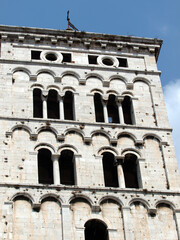 Wall Mural - San Michele in Foro church - Lucca , Tuscany. San Michele in Foro is a Roman Catholic basilica church in Lucca. It was built over the former Roman forum. It is dedicated to Archangel Michael.