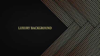 Wall Mural - Dark and gold luxury background. Vector illustration.